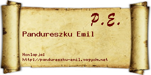 Pandureszku Emil névjegykártya